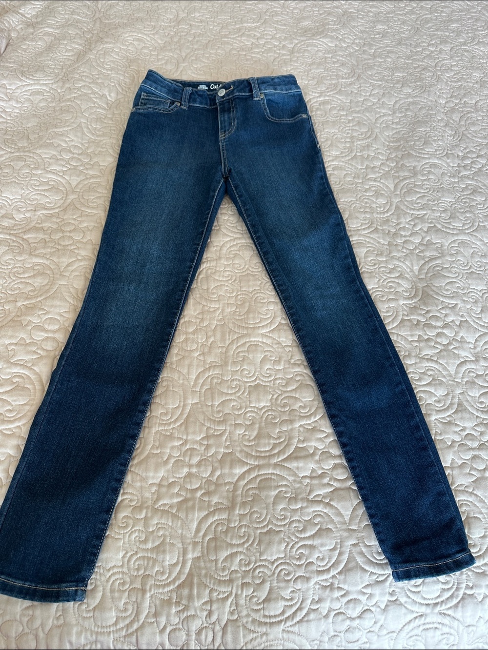 Cat & Jack Girls size 14 Skinny Jeans in Dark Blue Denim